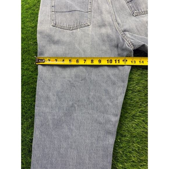 Nautica NS83 J-Class Jeans Men’s 34x30 Relaxed Fit Light Wash Denim Frayed Hem - Picture 12 of 13